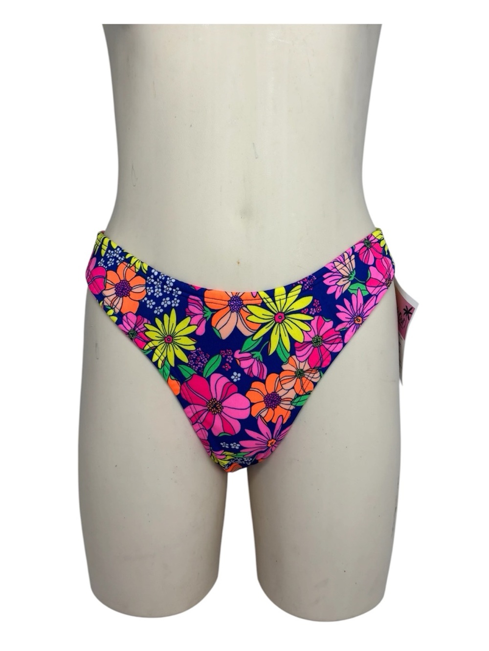 Look Out Swimwear Neon Floral Bikini Bottom